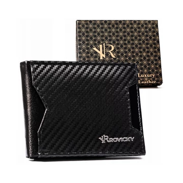 Rovicky Férfi Bőr Kártyatartó - Dollár Pénztárcar - R-Rm-21-Gcl-Cf-3151 Black
