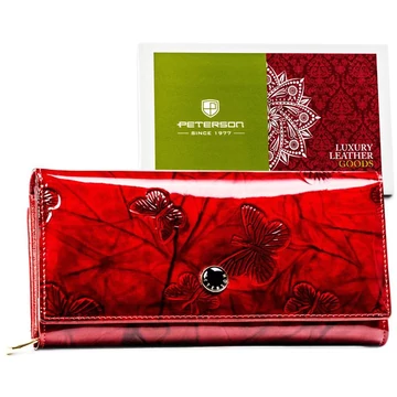 Peterson Női Bőr Pénztárca Ptn 42100-Bfbc-8270 Red - Pillangó