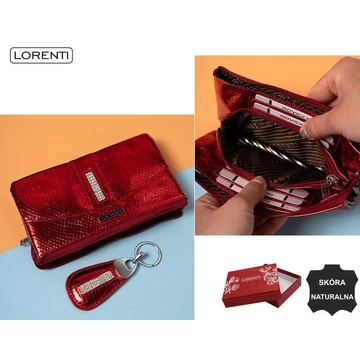 Lorenti Női Bpr Pénztárca - Kulcstartóval - 76121-Msd-9306 Red - Piros