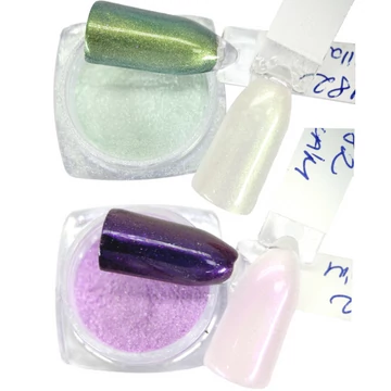 Körömdíszítő - Pigmentpor - Go2680-182 - V. Zöld-Lila