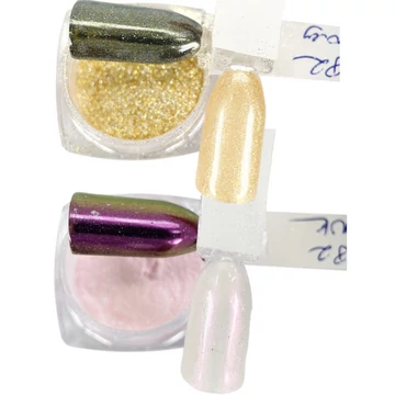 Körömdíszítő - Pigmentpor - Go2680-182 - Arany-Pink