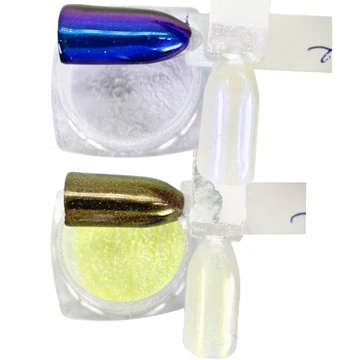 Körömdíszítő - Pigmentpor - Go2680-182 - Lila-Sárga