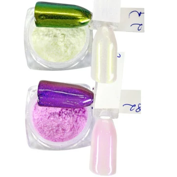 Körömdíszítő - Pigmentpor - Go2680-182 - Zöld-Lila