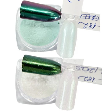 Körömdíszítő - Pigmentpor - Go2680-182 - Kék-Fehér