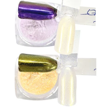 Körömdíszítő - Pigmentpor - Go2680-182 - Lila-Sárga