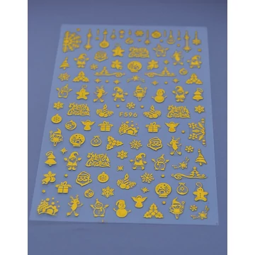 Köröm Matrica  - F596 - Arany Karácsonyi