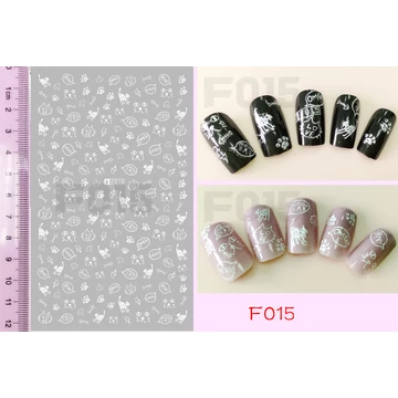 Köröm Matrica  - F015 Fehér Cat