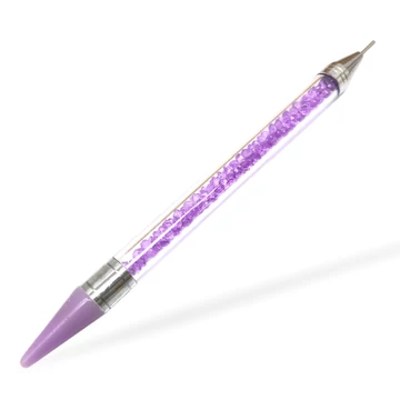 Strasszos Kőfelszedő Toll - Viaszos - Lila