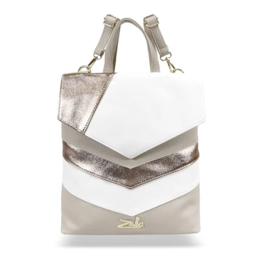 Zellia Női Hátizsák 24031 Beige-Fehér-Arany