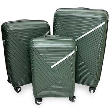 Zellia Polipropilén Bőrönd 209 - Méreg Zöld Szett