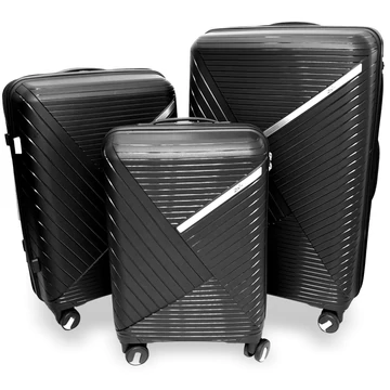 Zellia Polipropilén Bőrönd 209 - Fekete Szett