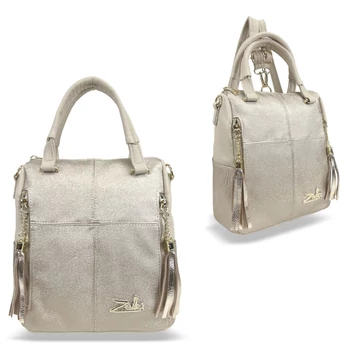 Zellia Női Hátizsák 24122 Beige-Arany - Diamond-Groove -