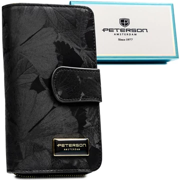 Peterson Női Pénztárca - Echo És Természetes Bőr PS116-MLF-2432 Black