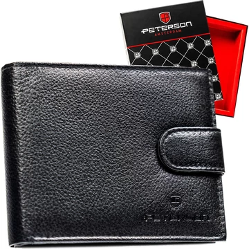Peterson Férfi Bőr Pénztárca Ptn N992L-Spdm-9523 Fekete