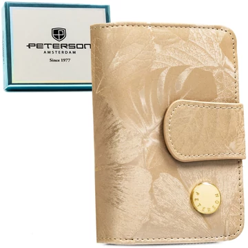 Peterson Női Pénztárca - Echo És Természetes Bőr Ps115- Mlf Beige