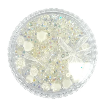 Körömdíszítő Box - G20284 - Gyöngyház Mix – Kristály, Gyöngyök És 3D Rózsák