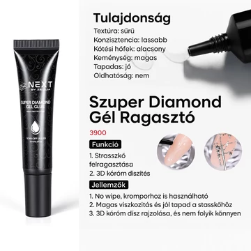 Next By Zellia Super Diamond Gel Glue - Kő Ragasztó - 15 Ml