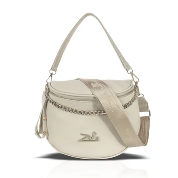 Zellia Női Oldaltáska 23050 Beige - Arany K.
