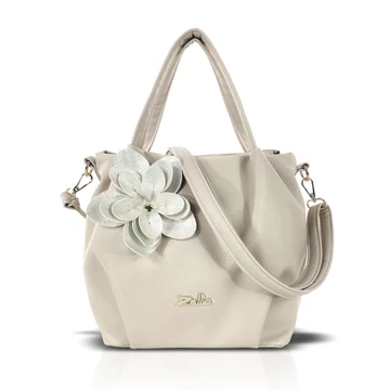 Zellia Női Válltáska Zlb324-F Beige-Pezsgő - Virág Dísszel -