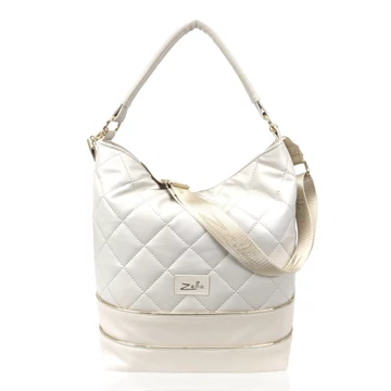 Zellia Női Válltáska 21030 Beige Matt - Steppelt -