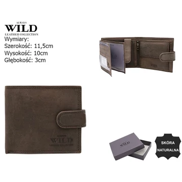 Férfi Bőr Pénztárca Cz-12L-Hlf-1764 Brown - Sötét Barna