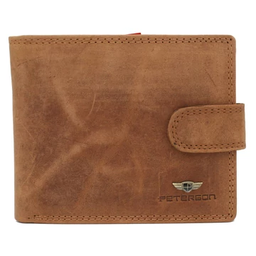 Peterson Férfi Bőr Pénztárca N992L-Chm-M-8589 Világos Barna