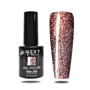 Next By Zellia Gél Lakk 10Ml - Hema / Tpo Free - 112-LILA DISCO ARANY CSILLÁMMAL