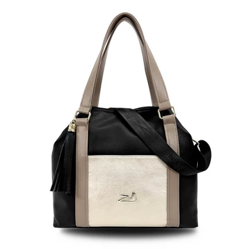 Zellia Női Válltáska 24092 Fekete-Arany-Taupe Zellia Női Válltáska 24092 Fekete-Arany-Taupe