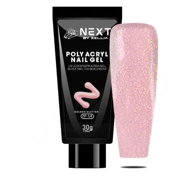 Next By Zellia Poly Gél / Acrylgel Zp-14 - Golden Glitter