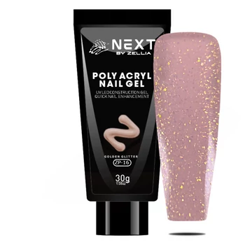 Next By Zellia Poly Gél / Acrylgel Zp-16 - Golden Glitter