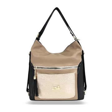 Zellia Női Válltáska/Hátizsáká Alakítható 23004 Fekete-Taupe-Arany - Groove - Zellia Női Válltáska/Hátizsáká Alakítható 23004 Fekete-Taupe-Arany - Groove -