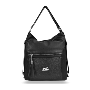 Zellia Női Válltáska/Hátizsáká Alakítható 23004 Fekete - Rimini 2-Crystal - Zellia Női Válltáska/Hátizsáká Alakítható 23004 Fekete - Rimini 2-Crystal -