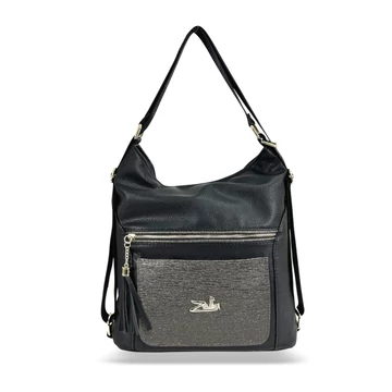 Zellia Női Válltáska/Hátizsáká Alakítható 23004 Fekete-Bronz - Groove - Zellia Női Válltáska/Hátizsáká Alakítható 23004 Fekete-Bronz - Groove -