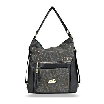 Zellia Női Válltáska/Hátizsáká Alakítható 23004 Fekete - D3 - Zellia Női Válltáska/Hátizsáká Alakítható 23004 Fekete - D3 -