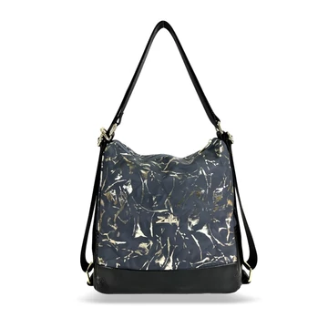 Zellia Női Válltáska/Hátizsáká Alakítható Zlb317 Fekete-Sötét Kék - Leaf - Zellia Női Válltáska/Hátizsáká Alakítható Zlb317 Fekete-Sötét Kék - Leaf -