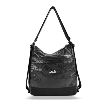 Zellia Női Válltáska/Hátizsáká Alakítható Zlb317 Fekete - Crystal 2- Zellia Női Válltáska/Hátizsáká Alakítható Zlb317 Fekete - Crystal 2-