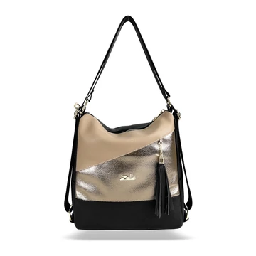 Zellia Női Válltáska/Hátizsáká Alakítható Zlb330 Fekete-Taupe-Arany Zellia Női Válltáska/Hátizsáká Alakítható Zlb330 Fekete-Taupe-Arany