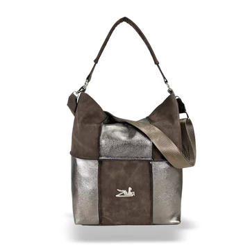 Zellia Női Válltáska 19141 Barna-Bronz - Velúr - Zellia Női Válltáska 19141 Barna-Bronz - Velúr -