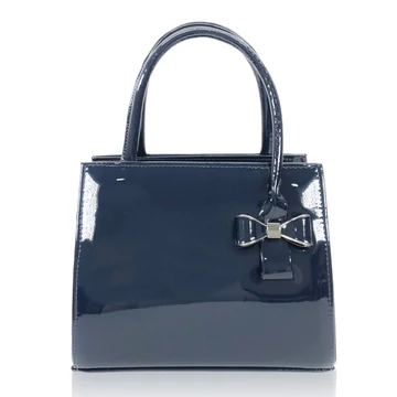 Zellia Női Alkalmi Kézitáska Zvn22027 Kék Lakk - Masni Dísszel - Zellia Női Alkalmi Kézitáska Zvn22027 Kék Lakk - Masni Dísszel -