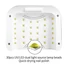 Kép 7/8 - Nagy teljesítményű, 120 W Max UV LED-es körömlámpa - Blueque V10 - 30 LED  - Fehér