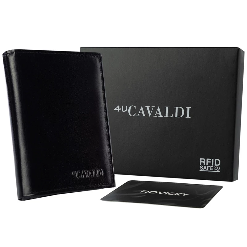 Férfi Bőr Pénztárca 0001-Bs-Rfid-5403 Black