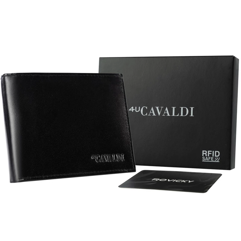 Férfi Bőr Pénztárca 0002-Bs-Rfid-5427 Black