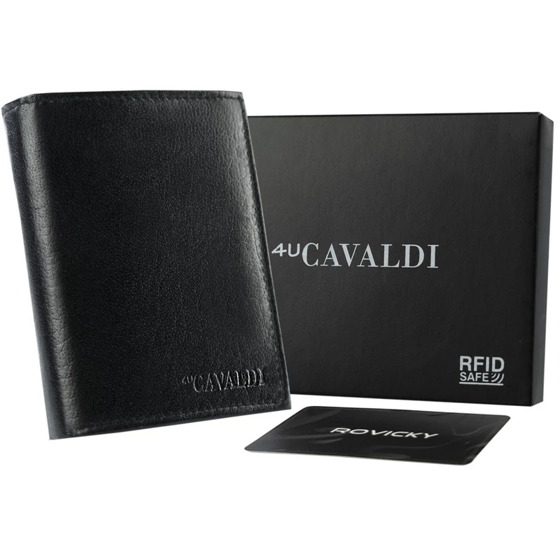 Férfi Bőr Pénztárca 0104-Bs-Rfid-5465 Black
