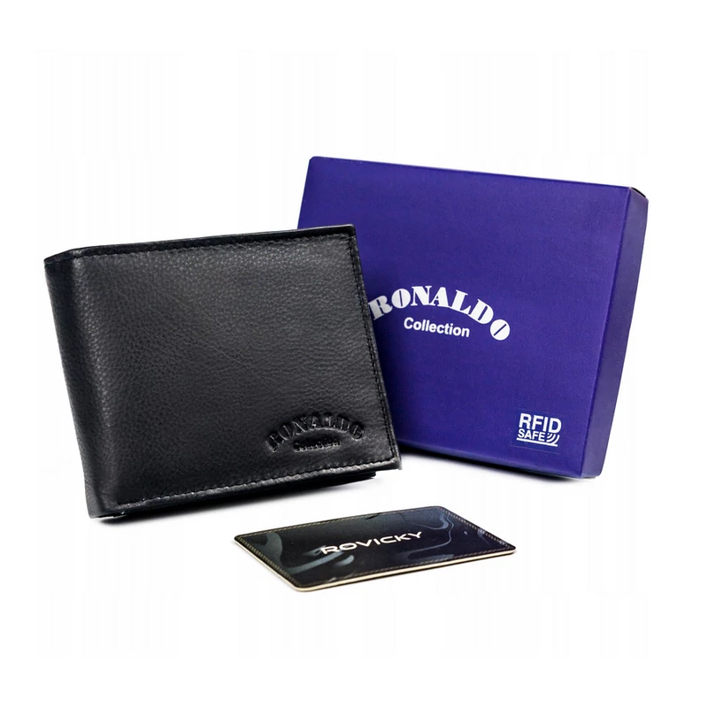 Férfi Bőr Pénztárca 0670-D-Rfid-5342 Black