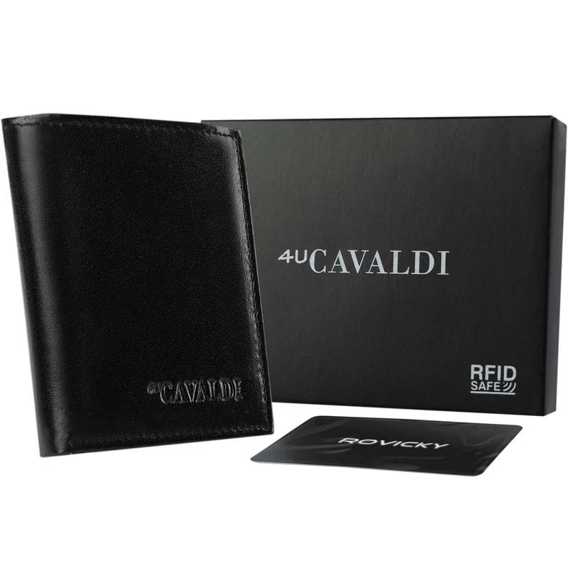 Férfi Bőr Pénztárca 0800-Bs-Rfid-5526 Black