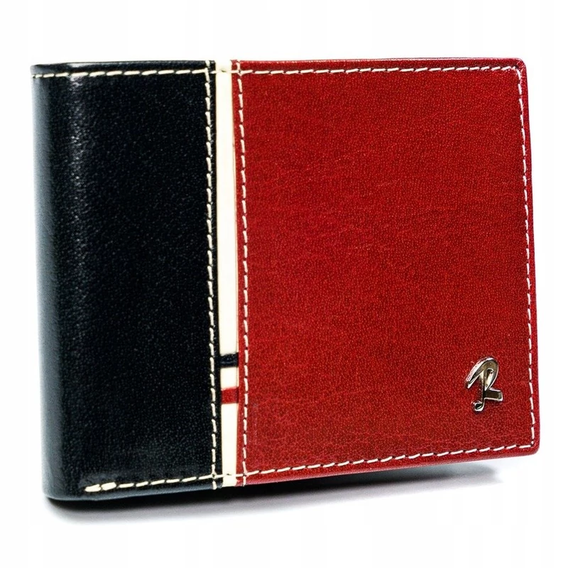 Férfi Bőr Pénztárca 323-Rba-D Black-Red
