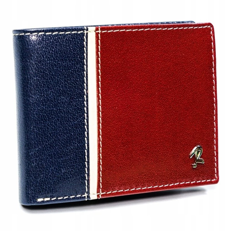 Férfi Bőr Pénztárca 323-Rba-D Navy-Red