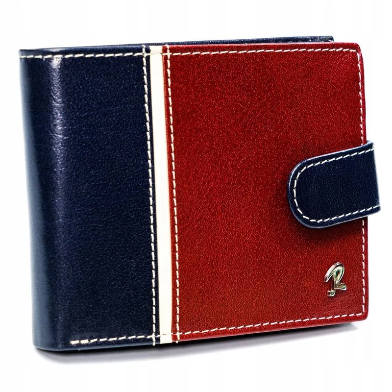 Férfi Bőr Pénztárca 323L-Rba-D Navy-Red
