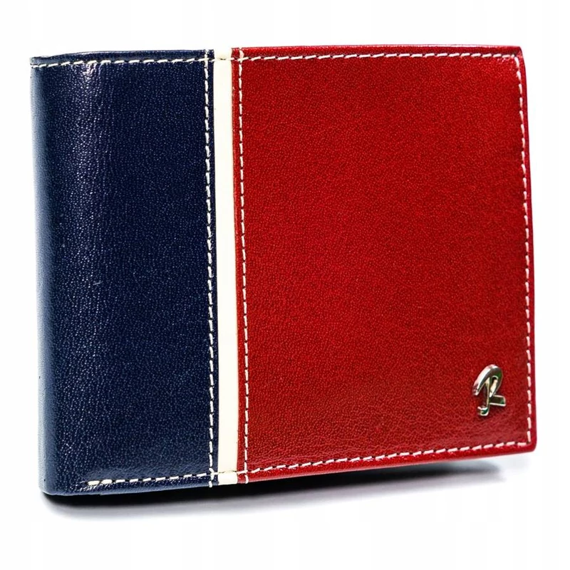 Férfi Bőr Pénztárca 324-Rba-D Navy-Red