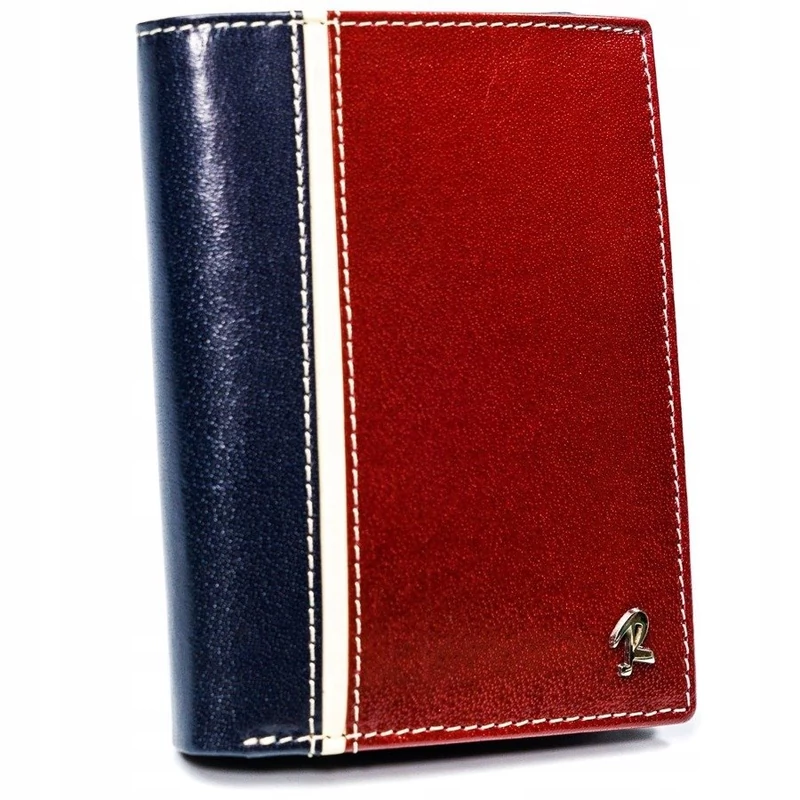 Férfi Bőr Pénztárca 326-Rba-D Navy-Red